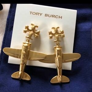 Tory Burch Gold Airplane Drop Earrings